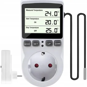 Termostat Regulátor Teploty Pokojový Elektronický Termostat 230V Zásuvka 16A