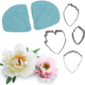 Přisada na vaření a pečení Žilkovač a vykrajovátka pivoňka 6ks - Cakesicq | Cukrářské potřeby