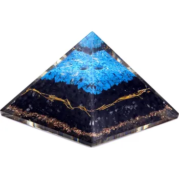 Pyramida orgonit Tyrkys a Černý Turmalín ,energie ochrany a komunikace