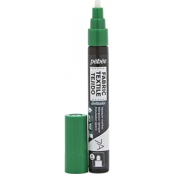 Výtvarná barva Pébéo fix na textil 7A, hrot 4 mm, 11 Green / zelená