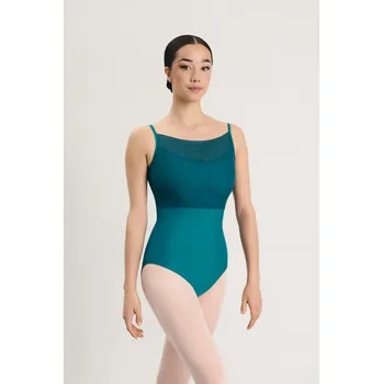 Body Intermezzo,Taneční trikot se síťovinou na ramínka 31714, zelená M