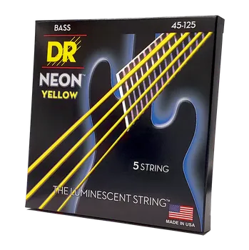 Struna pro kytaru a smyčcový nástroj DR Strings Neon Yellow NYB5-45