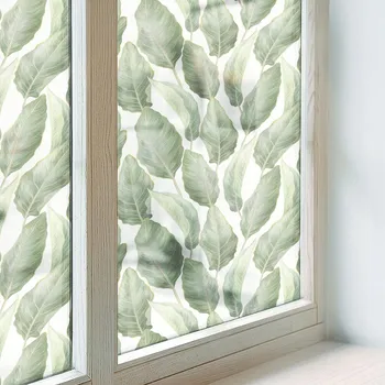 Okenní fólie Fólie na okna Samolepicí Soukromí Zelené listy 100x146
