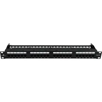 Serverovna ALANTEC Patch panel UTP kat. 6A, 24 portů, LSA, 1U