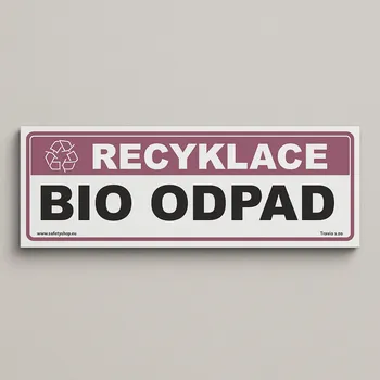 OZNAČENÍ TŘÍDĚNÉHO ODPADU - Bio odpad Samolepka papírová 290 x 100 mm tl. 0,1 mm - Kód: 17416