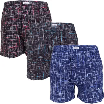 3 Pack pánských bavlněných trenek Andrie PS 5930 navy, černá, tmavě šedá - velikost XXL