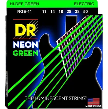 Struna pro kytaru a smyčcový nástroj DR Strings Neon Green NGE-11