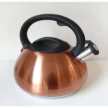 Konvice na čaj KONVICE S PÍŠŤALKOU NA PLYN 2,7L Z VELKÉ NEREZOVÉ OCELI INDUKCE RETRO