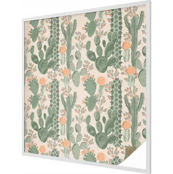 Okenní dekorace Fólie Okenní Samolepicí Mléčná Dekorativní Zelené sukulenty 100x100