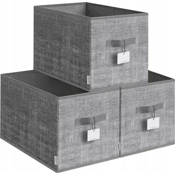Úložný box ORGANIZÉRY KRABICE ÚLOŽNÉ BOXY 3 KUSY 50x30x30 cm KRABIČKA
