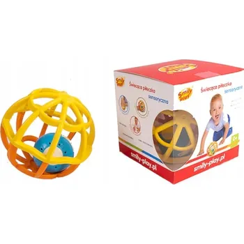 Chrastítko svítící míček žluté 0m+ Smily Play