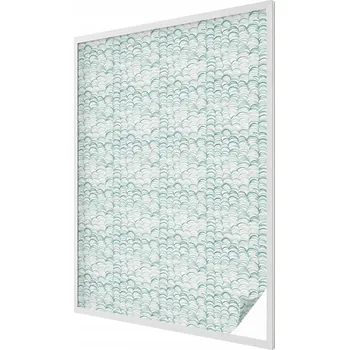 Okenní dekorace Samolepicí fólie na okno proti slunci – Mléčná zelená vlna 100x146 cm