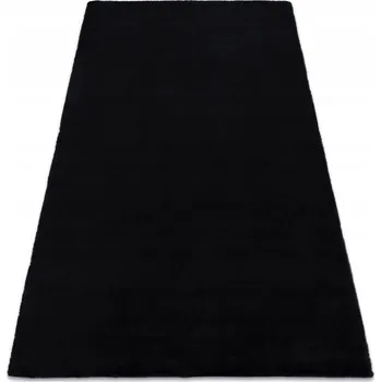 Koberec KOBEREC DO LOŽNICE OBÝVACÍHO POKOJE BUNNY černý KOŽEŠINA KRÁLÍK MĚKKÝ 60x100 cm