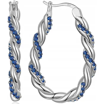 Náušnice STŘÍBRNÉ NÁUŠNICE ZAVĚŠOVACÍ COPÁNKY SPIRÁLY 925