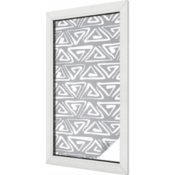 Okenní dekorace Samolepicí Mléčná fólie na okno, geometrický minimalismus, 50x100 cm