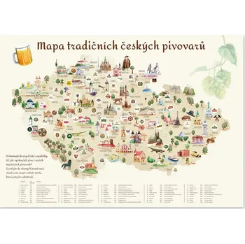 Pivní stírací mapa - Babičkářství