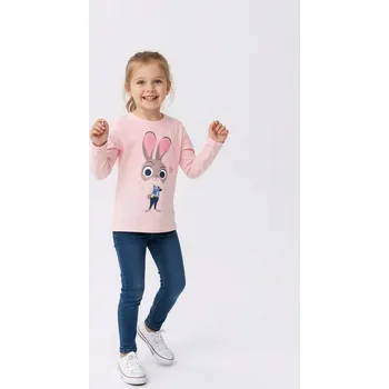 Dívčí tričko Sinsay - Tričko s dlouhými rukávy Zootopia 2 - pastelová růžová - 545GP-03X - 545GP-03X-134
