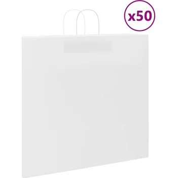 Dárková taška Papírové tašky 50 ks s uchy bílé 21x11x36 cm