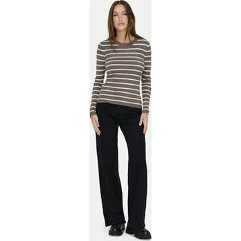 Dámský svetr ONLY Svetr Louisa 15344579 Hnědá Slim Fit XL