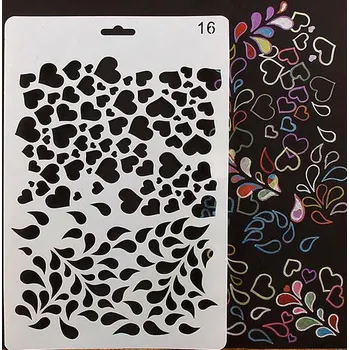 Přisada na vaření a pečení Stencil šablona Srdce - Cakesicq | Cukrářské potřeby