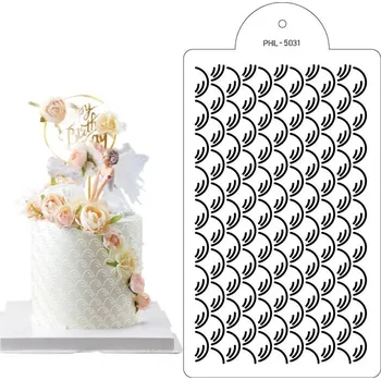 Stencil šablona šupiny 40x21cm - Cakesicq | Cukrářské potřeby