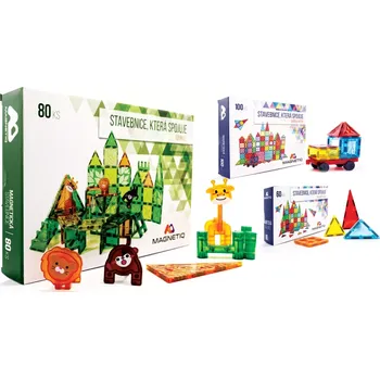 ostatní stavebnice Magnetická stavebnice MagnetiQ - JUMBO pack 240 ks