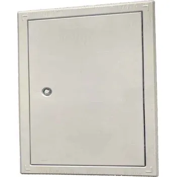 Revizní dvířka Revizní vanová dvířka 600 x 600 mm ocelová s límcem a zámkem - bílá - MIKAWI 13-0001