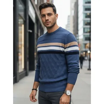 Pánský svetr Dstreet Módní modrý pánský svetr