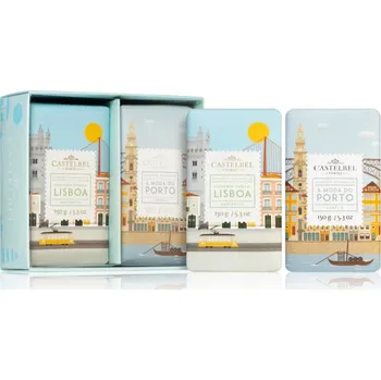 Kosmetická sada Castelbel Hello Portugal Cheira Bem Cheira a Lisboa tuhé mýdlo 150 g + à Moda do Porto tuhé mýdlo 150 g kosmetická sada