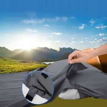 Spacák HEDVÁBNÝ SPACÁK 220x90 LETNÍ TURISTICKÝ S ZIPEM - TEPLÝ LEHKÝ CESTOVNÍ