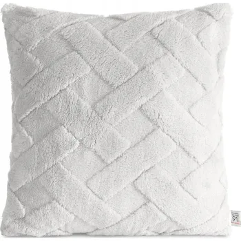 Povlak na dekorativní polštářek Povlak na polštář Caro 45 x 45 cm Světle Šedý - Dekorační povlak na přehoz Stříbro