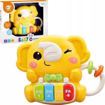 Hračka pro nejmenší PIANINKO PRO BATOLATA SLŮNĚ EDUKAČNÍ INTERAKTIVNÍ VARHÁNKY SE ZVUKEM