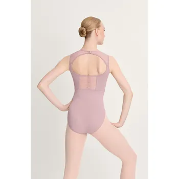 Body Intermezzo,Taneční trikot s krajkou na ramínka 31721, starorůžová M