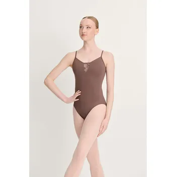 Body Intermezzo,Taneční trikot s krajkou na ramínka 31716, norková L