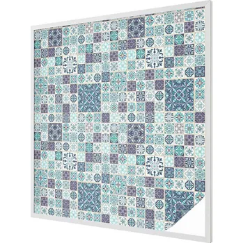 Okenní dekorace Samolepka Sluneční dýha na Mléčné okno Květinové dlaždice 100x100