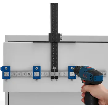 Dveřní kování Vevor Šablona pro montáž úchytek, hliník a nerez, nastavitelná, se raznicí