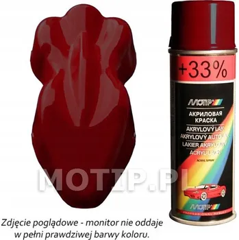 Barva ve spreji Motip 200 ml autolak 127W TMAVĚ ČERVENÁ