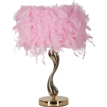 Lampička Stolní lampa Cart 47 cm růžovo-zlatá