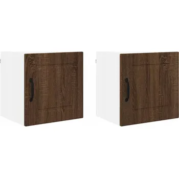 Kuchyňská skříňka Horní kuchyňská skříňka 2 pcs Hnědý dub 40 x 31 x 40 cm