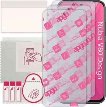 Pouzdro na mobilní telefon 3x Hybridní Sklo pro Nubia V80 Design, alternativa tvrzeného skla