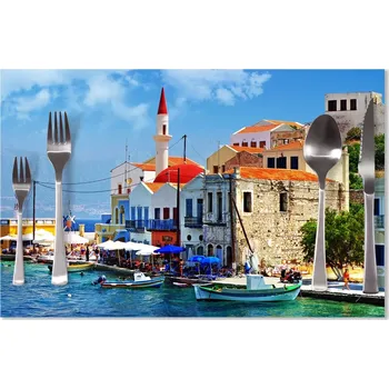 prostírání Sablio Prostírání Domky na pobřeží: 40x30cm