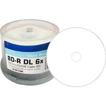 Blu-ray film Blu-ray disk Ritek BD-R DL 50 GB 10 ks potisknutelné