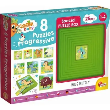 Puzzle Lisciani Puzzle 1 Piece Carotina Baby Progressive Puzzle 8 Farm