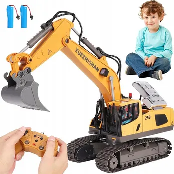 RC model auta DÁLKOVĚ OVLÁDANÝ BAGR SILNÝ HRAČKA PRO DĚTI VELKÝ BULDOZER PILOT RC