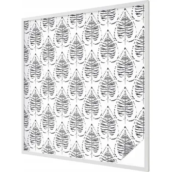 Okenní dekorace Fólie na okno balkónu Samolepicí Vitráž s motivem listů – elegance 100x100 cm