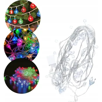 Vánoční dekorace VÁNOČNÍ OSVĚTLENÍ NA STROMEČEK LED VOLTENO KULIČKY 7,5 M 2700K VNITŘNÍ MULTIKOLOR 50 SVĚTÝLEK