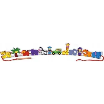 Dřevěná hračka Dřevěná proplétací hra Viga Toys stavebnice zoo