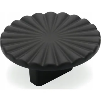 Nábytkové kování Nábytková úchytka knopka černá matná 5 x 5 x 2,3 cm