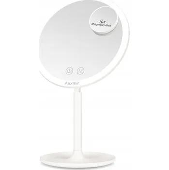 Kosmetické zrcátko Auxmir LED kosmetické zrcátko USB podsvícené 2v1 stojící zvětšovací 10x