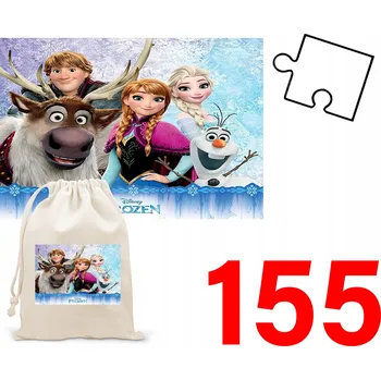 Obraz PUZZLE 24 DÍLKŮ.SKLÁDAČKA DÁREK PRINCEZNY FROZEN ELZA + SÁČEK S POTISKEM